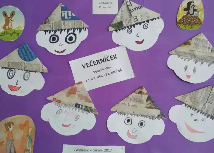 Večerníčky - ZŠ Konečná - družina (vystaveno v knihovně Čankovská)