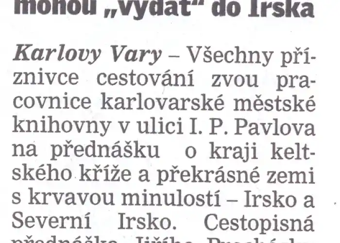 Přednáška o Irsku