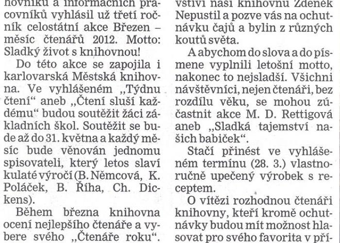 Soutěž "Sladká knihovna"