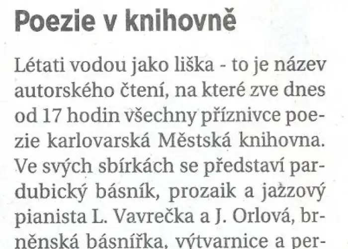 Poezie v knihovně