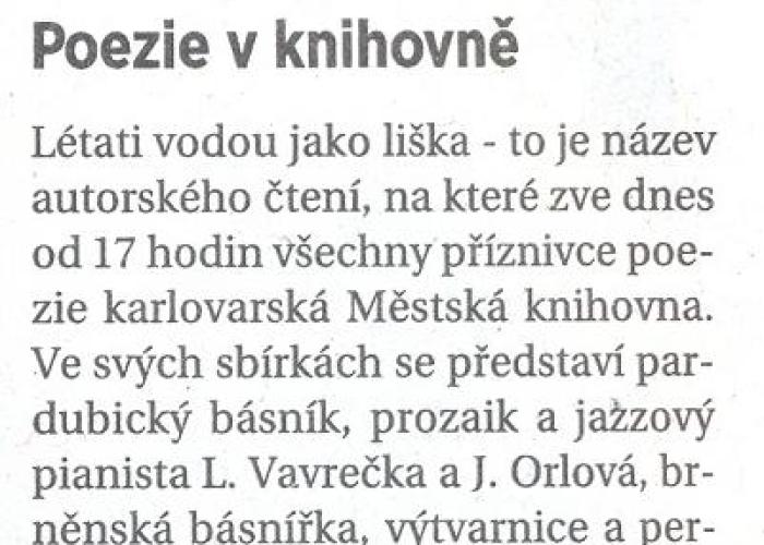 Poezie v knihovně