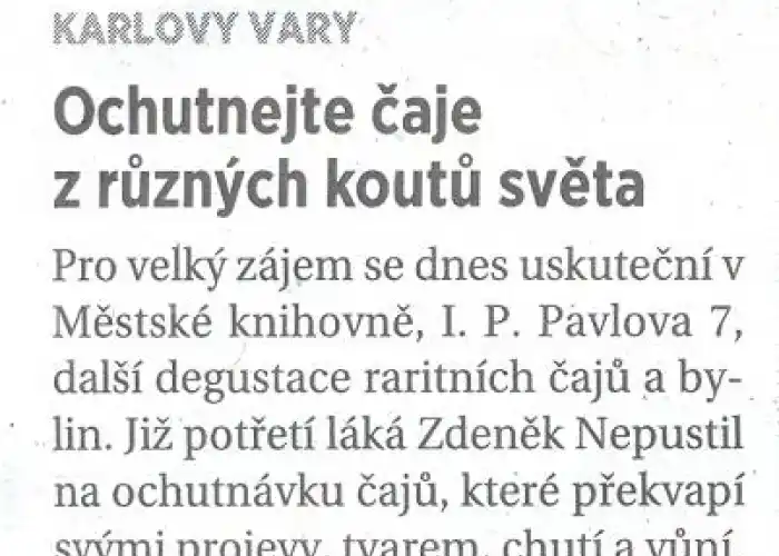 Degustace čajů