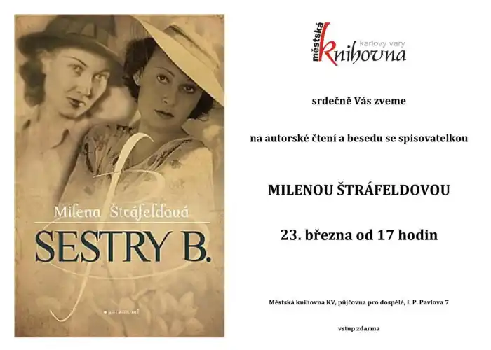 Autorské čtení a beseda se spisovatelkou  Milenou Štráfeldovou