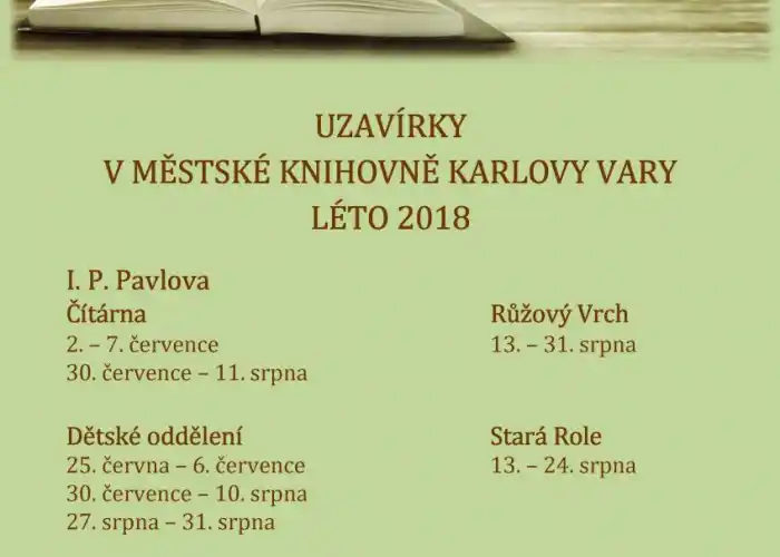 uzavírky 2018
